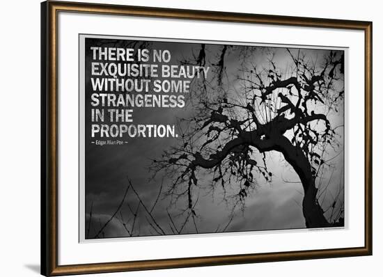 Beauty and Strangeness Edgar Allan Poe Poster-null-Framed Photo