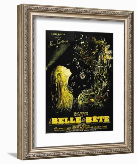 Beauty And the Beast, 1946, "La Belle Et La Beïte" Directed by Jean Cocteau-null-Framed Giclee Print