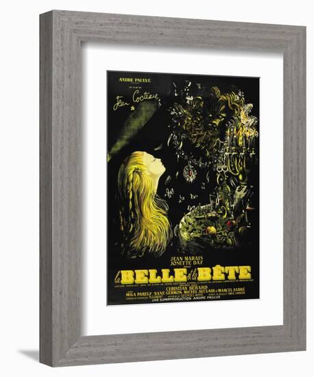 Beauty And the Beast, 1946, "La Belle Et La Beïte" Directed by Jean Cocteau-null-Framed Premium Giclee Print