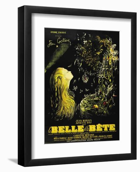 Beauty And the Beast, 1946, "La Belle Et La Beïte" Directed by Jean Cocteau-null-Framed Premium Giclee Print