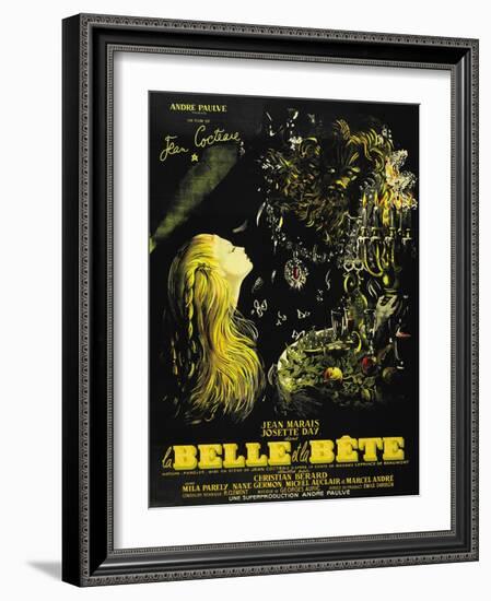 Beauty And the Beast, 1946, "La Belle Et La Beïte" Directed by Jean Cocteau-null-Framed Giclee Print