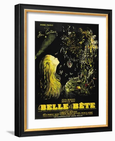 Beauty And the Beast, 1946, "La Belle Et La Beïte" Directed by Jean Cocteau-null-Framed Giclee Print