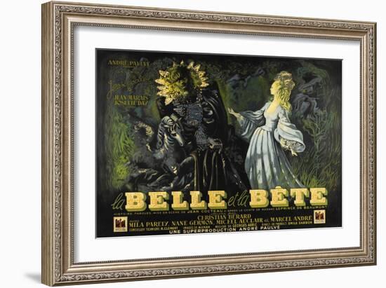 Beauty and the Beast, 1946 (La Belle Et La Beïte)-null-Framed Giclee Print