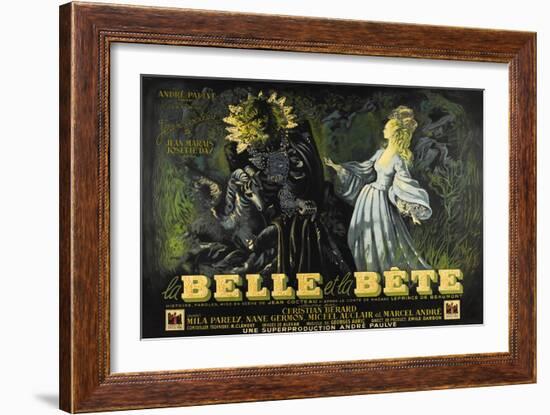 Beauty and the Beast, 1946 (La Belle Et La Beïte)-null-Framed Giclee Print