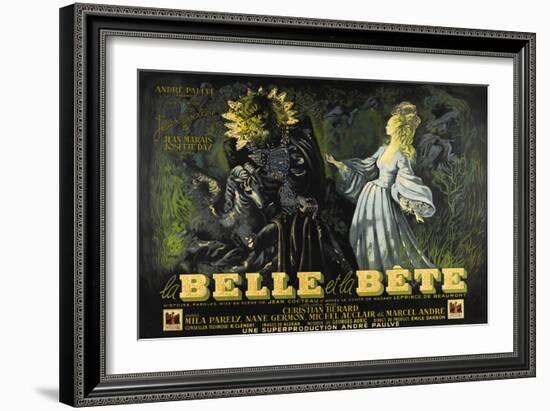 Beauty and the Beast, 1946 (La Belle Et La Beïte)-null-Framed Giclee Print