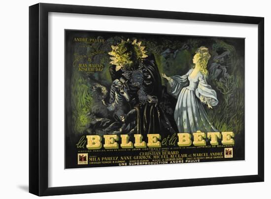 Beauty and the Beast, 1946 (La Belle Et La Beïte)-null-Framed Premium Giclee Print