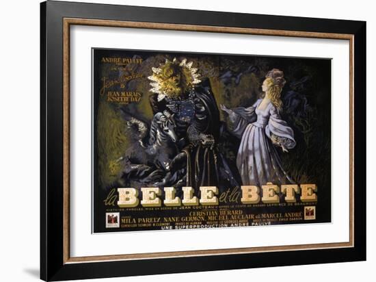 Beauty and the Beast, 1946-null-Framed Premium Giclee Print