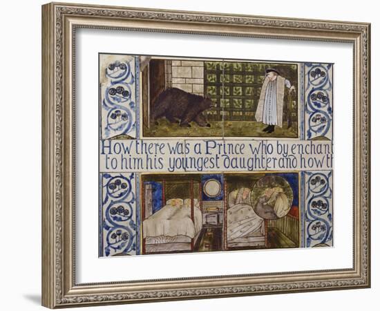 Beauty and the Beast', a Morris, Marshall, Faulkner and Co Tile Panel (Detail)-Edward and Lucy Burne-Jones and Faulkner-Framed Giclee Print