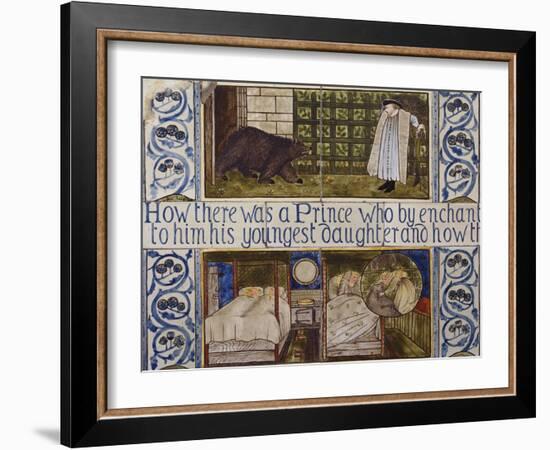 Beauty and the Beast', a Morris, Marshall, Faulkner and Co Tile Panel (Detail)-Edward and Lucy Burne-Jones and Faulkner-Framed Giclee Print