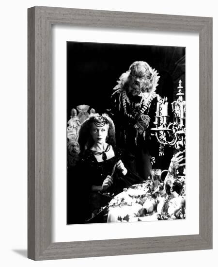 Beauty And The Beast, (aka 'Belle et la Bête, La'), Josette Day, Jean Marais, 1946-null-Framed Photo