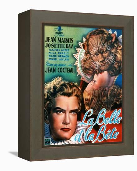 Beauty and the Beast, (AKA La Belle Et La Bete), Jean Marais, Josette Day, 1946-null-Framed Stretched Canvas