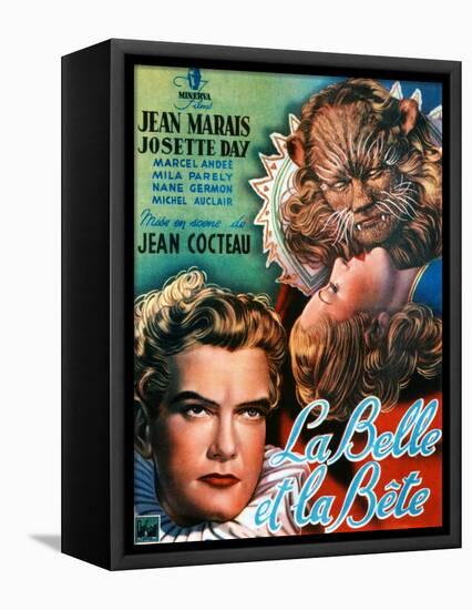 Beauty and the Beast, (AKA La Belle Et La Bete), Jean Marais, Josette Day, 1946-null-Framed Stretched Canvas