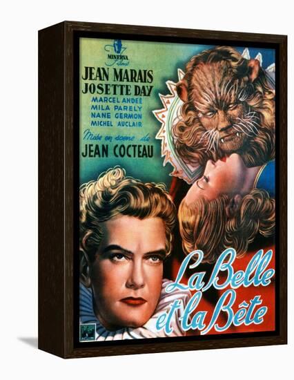 Beauty and the Beast, (AKA La Belle Et La Bete), Jean Marais, Josette Day, 1946-null-Framed Stretched Canvas