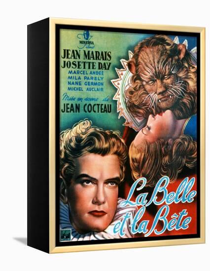 Beauty and the Beast, (AKA La Belle Et La Bete), Jean Marais, Josette Day, 1946-null-Framed Stretched Canvas