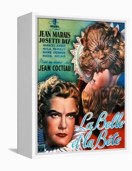 Beauty and the Beast, (AKA La Belle Et La Bete), Jean Marais, Josette Day, 1946-null-Framed Stretched Canvas