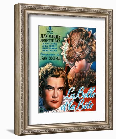 Beauty and the Beast, (AKA La Belle Et La Bete), Jean Marais, Josette Day, 1946-null-Framed Premium Giclee Print