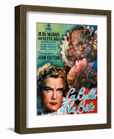 Beauty and the Beast, (AKA La Belle Et La Bete), Jean Marais, Josette Day, 1946-null-Framed Premium Giclee Print