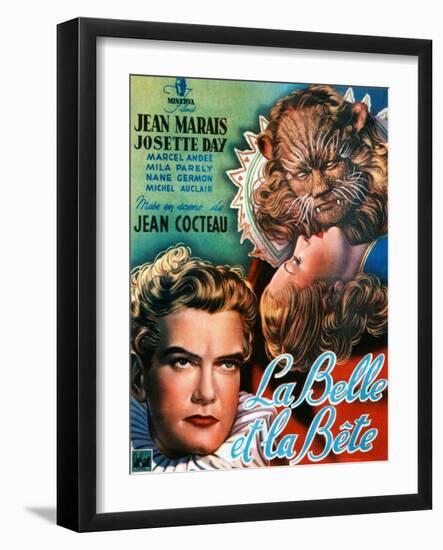 Beauty and the Beast, (AKA La Belle Et La Bete), Jean Marais, Josette Day, 1946-null-Framed Art Print