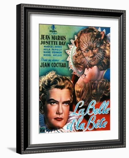 Beauty and the Beast, (AKA La Belle Et La Bete), Jean Marais, Josette Day, 1946-null-Framed Art Print