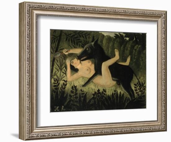 Beauty and the Beast, c.1908-Henri Rousseau-Framed Giclee Print