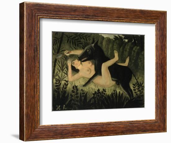 Beauty and the Beast, c.1908-Henri Rousseau-Framed Giclee Print