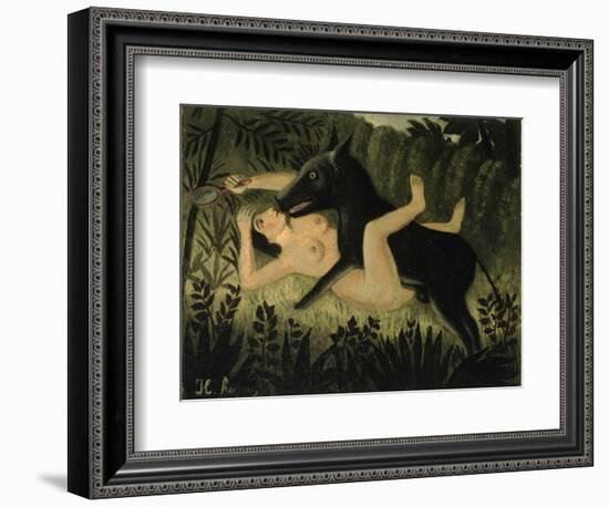 Beauty and the Beast, c.1908-Henri Rousseau-Framed Giclee Print