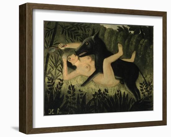 Beauty and the Beast, c.1908-Henri Rousseau-Framed Giclee Print