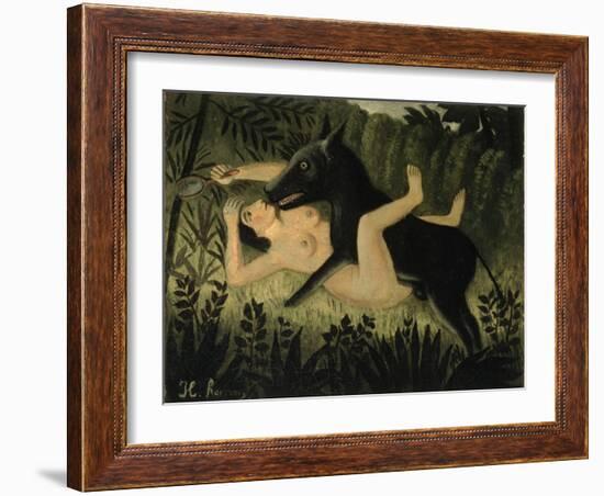 Beauty and the Beast, c.1908-Henri Rousseau-Framed Giclee Print