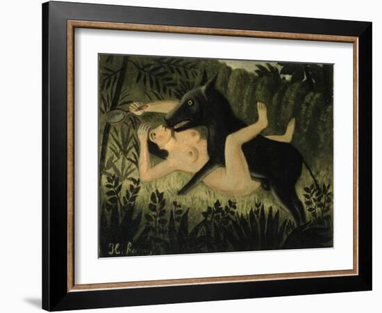 Beauty and the Beast, c.1908-Henri Rousseau-Framed Giclee Print