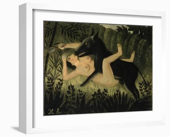 Beauty and the Beast, c.1908-Henri Rousseau-Framed Giclee Print