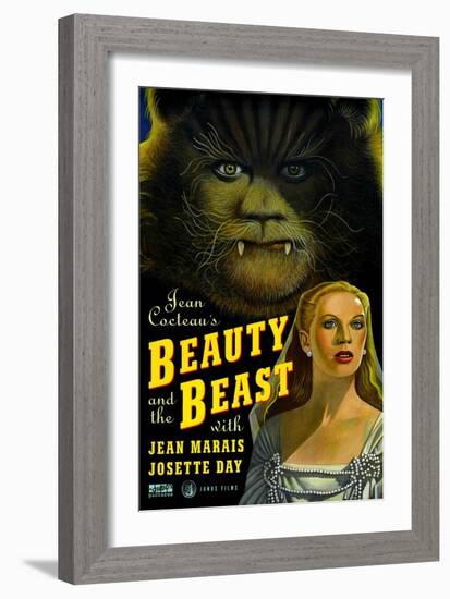 Beauty and the Beast, Jean Marais, Josette Day, 1946-null-Framed Premium Giclee Print