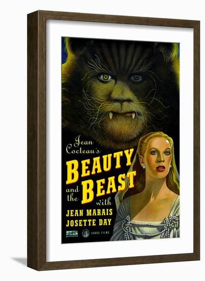 Beauty and the Beast, Jean Marais, Josette Day, 1946-null-Framed Premium Giclee Print