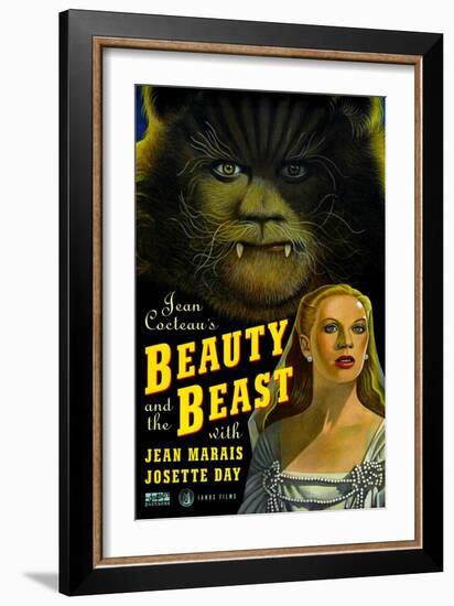 Beauty and the Beast, Jean Marais, Josette Day, 1946-null-Framed Premium Giclee Print