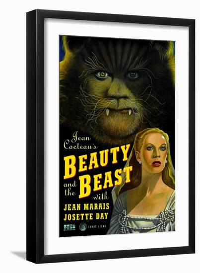 Beauty and the Beast, Jean Marais, Josette Day, 1946-null-Framed Premium Giclee Print