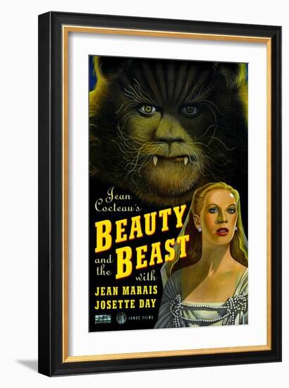 Beauty and the Beast, Jean Marais, Josette Day, 1946-null-Framed Premium Giclee Print