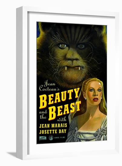 Beauty and the Beast, Jean Marais, Josette Day, 1946-null-Framed Art Print