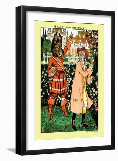 Beauty and the Beast, The Beast in Red, c.1900-Walter Crane-Framed Art Print