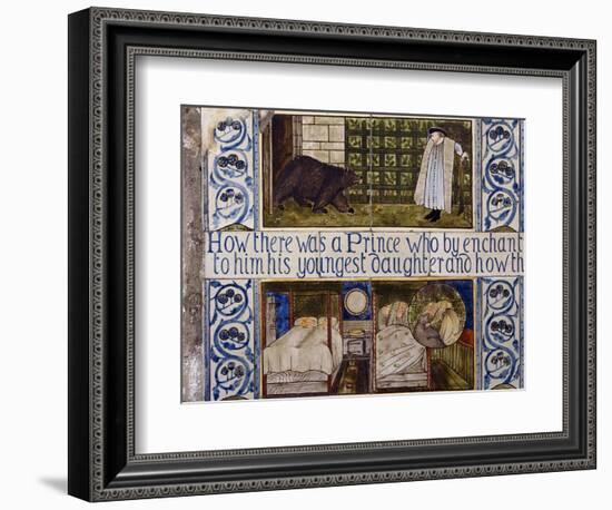 Beauty and the Beast Tile Panel, Morris, Marshall, Faulkner and Co., C.1867-Edward Burne-Jones-Framed Giclee Print