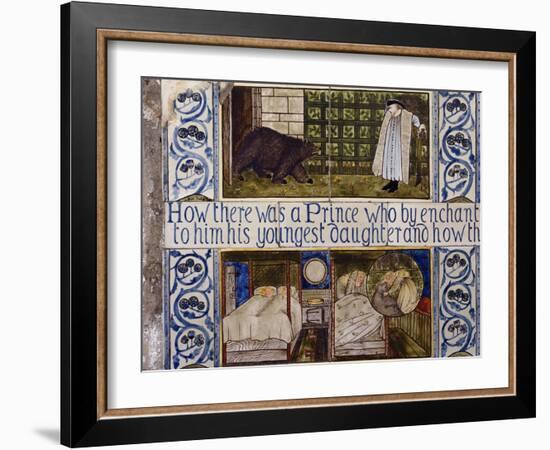 Beauty and the Beast Tile Panel, Morris, Marshall, Faulkner and Co., C.1867-Edward Burne-Jones-Framed Giclee Print