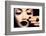 Beauty Fashion Model Girl with Black Make Up, Long Lushes-Subbotina Anna-Framed Photographic Print