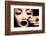 Beauty Fashion Model Girl with Black Make Up, Long Lushes-Subbotina Anna-Framed Photographic Print