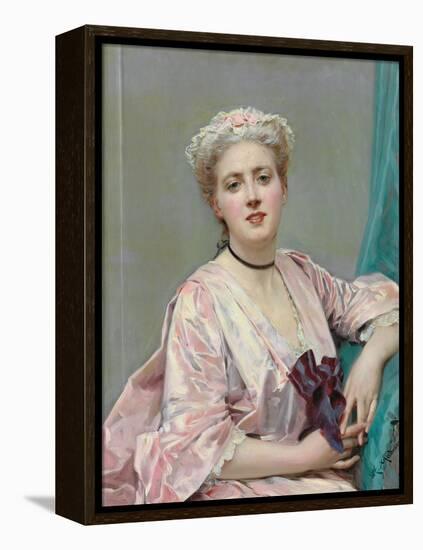 Beauty in Pink-Raimundo de Madrazo Y Garetta-Framed Premier Image Canvas