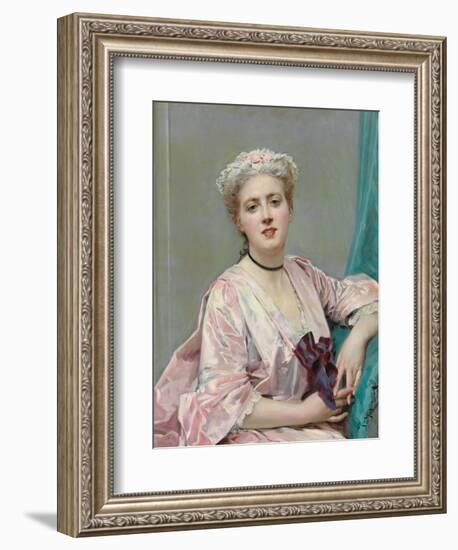 Beauty in Pink-Raimundo de Madrazo Y Garetta-Framed Giclee Print