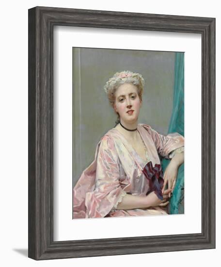 Beauty in Pink-Raimundo de Madrazo Y Garetta-Framed Giclee Print