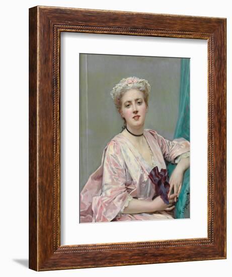 Beauty in Pink-Raimundo de Madrazo Y Garetta-Framed Giclee Print