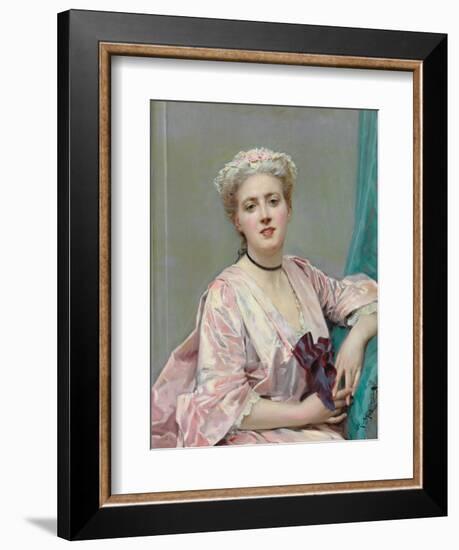 Beauty in Pink-Raimundo de Madrazo Y Garetta-Framed Giclee Print