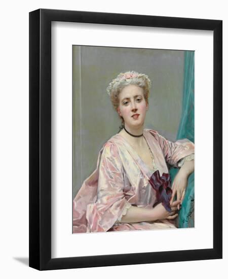 Beauty in Pink-Raimundo de Madrazo Y Garetta-Framed Giclee Print