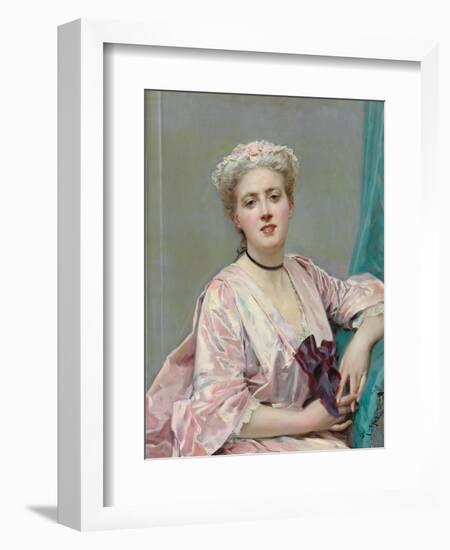 Beauty in Pink-Raimundo de Madrazo Y Garetta-Framed Giclee Print
