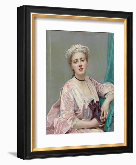 Beauty in Pink-Raimundo de Madrazo Y Garetta-Framed Giclee Print