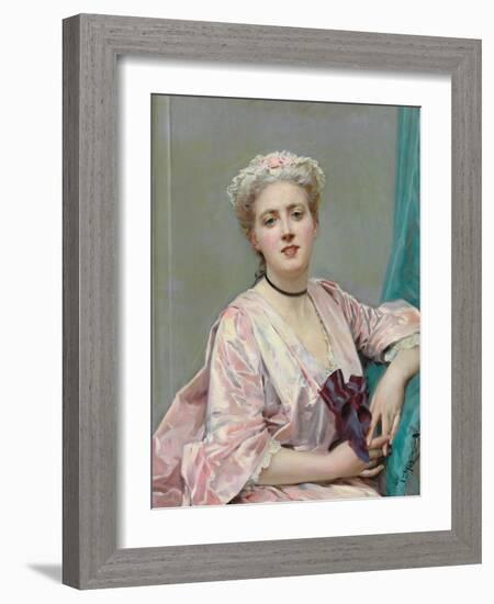 Beauty in Pink-Raimundo de Madrazo Y Garetta-Framed Giclee Print